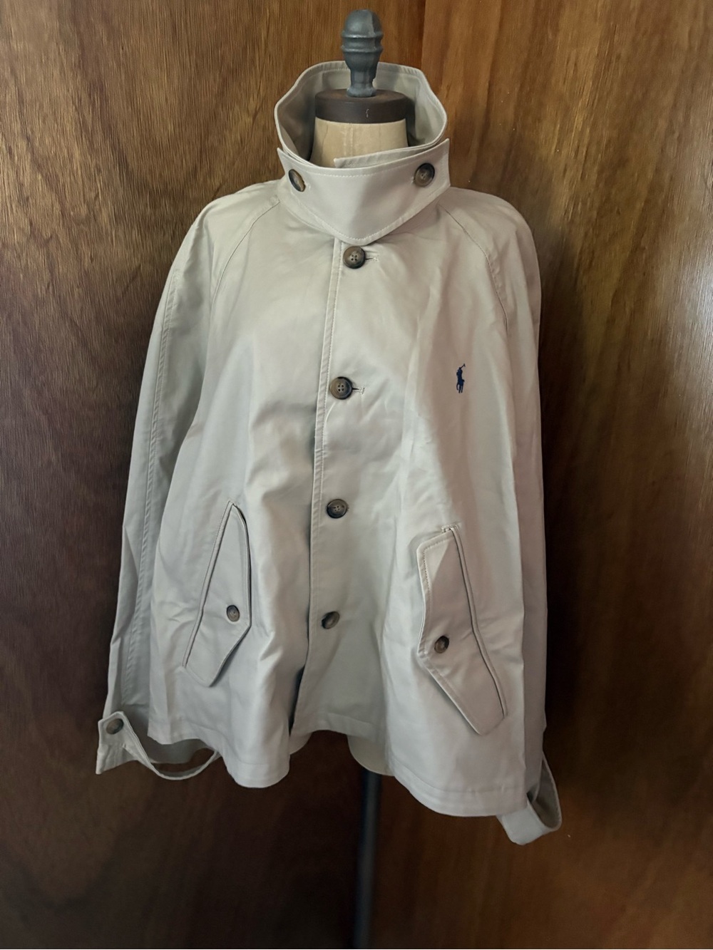 NEW POLO RALPH LAUREN SZ XXL Khaki Beige Cotton Twill Jacket Short Trench - Picture 2 of 11